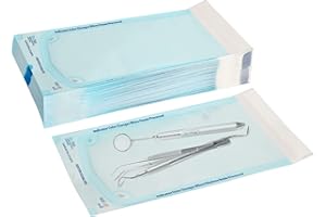 55DENTAL 200 5.25" x 10" Sterilization Pouch Self Sealing Autoclave Bags for Dental, Tattoo Nail Art Instruments
