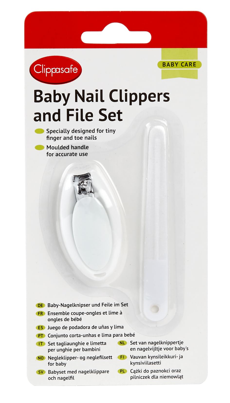 Clippasafe Baby Nail Clippers and File Set