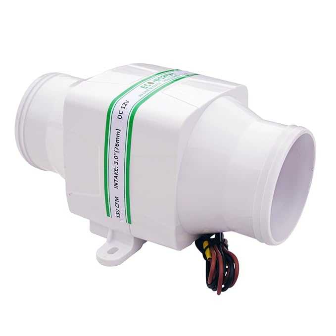 DCHOUSE 130 CFM 12 V 7,6 cm Schlauch Marine Gebläse Bilge Vent Fan Belüftung Boot Wohnmobil