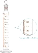 stonylab 250ml Measuring Cylinder Borosilicate Glass w/ Stopper 24/40 Joint view 3