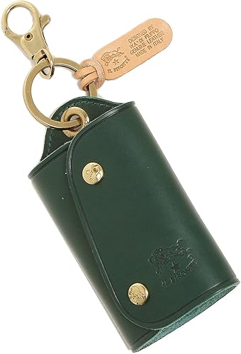 Amazon イルビゾンテ キーケース Il Bisonte C0847 P 293 メンズ レディース キーホルダー 無地 Verde 緑 並行輸入品 キーケース