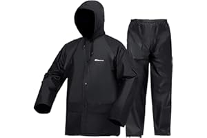 HANMENGXUAN Rain Suits for Men Ultra-Lite Waterproof Protective Rain coats Rain Gear Workwear Fits Men Women