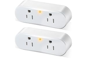 Feekoon 2 Pcs Thermal Cube, Auto on Below 32°F Off Above 50°F, Plug in Thermostat Control, Outlet Thermostat for Outdoor Coop Heaters Bird Bath Deicers Bowl Bird Bath Water Pipe Heating Tapes