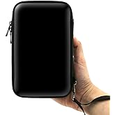 ADVcer 3DS Case, EVA Waterproof Hard Shield Protective Carrying Case with Detachable Hand Wrist Strap Compatible with Nintendo New 3DS, 3DS, 2DS XL or DSi, DS Lite, Black