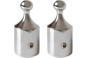 NRC&XRC Marine 2PCS Bimini Top Stainless Steel End Ball 7/8" or 1" ID Marine Bimini Ball Top Fittings