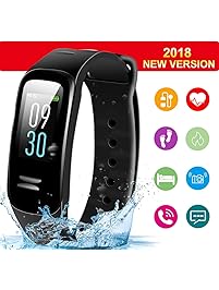 E-Chuang Fitness Tracker HR, Activity Tracker Watch with Heart Rate Monitor, Waterproof Smart Fitness Band with Step Counter, Calorie Counter, Pedometer Watch for Kids