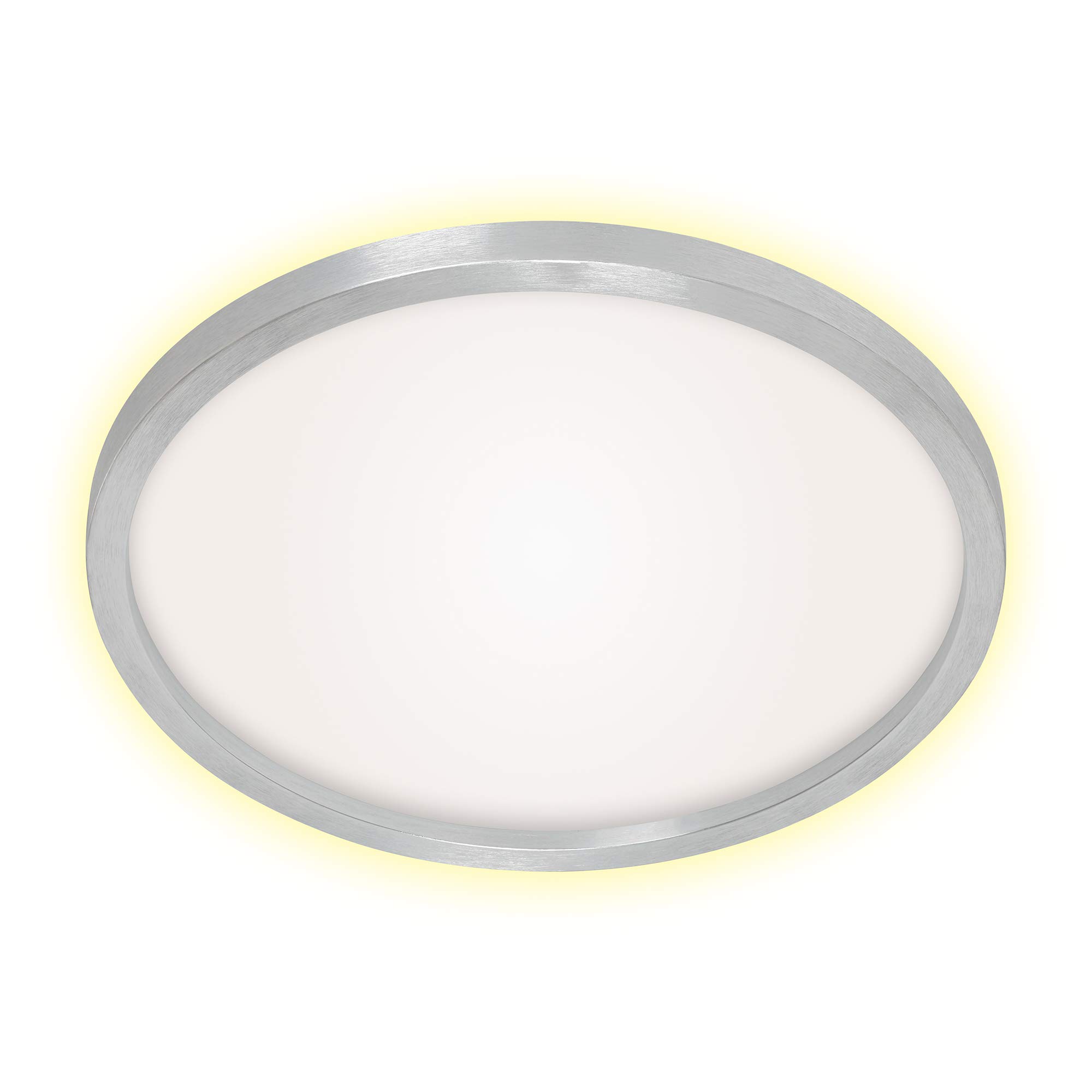BRILONER Leuchten – LED Ceiling Light, Ceiling lamp with Backlight, 22 Watts, 3000 Lumens, 3000 Kelvin, Aluminium + White, Ø 42.5cm