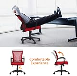 Yaheetech Ergonomic Mesh Office Chair with Adjustable Height Red view 6