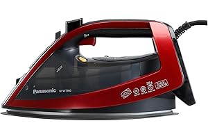 Panasonic NIWT980R Panasonic NIWT980R Optimal Care Temperature Setting Free Steam/Dry Iron, Red, Red/Bl; ack