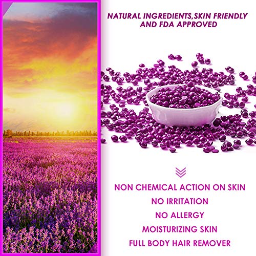 image for NaturalRays Hard Wax Beans for Painless Hair Removal, 1lb Large Refill