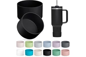 KTKUDY 2-Pack Silicone Boot for Stanley Tumbler 40 oz 30oz 20oz & Hydro Flask 12-24oz - Cup Boot for Select Yeti, Simple Modern, Owala Water Bottle - Bottom Protector Cover Sleeve Fit Stanley Cup Accessories
