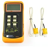 6802 II Durable Precision Dual Channel Digital Thermometer with 2 K-Type Thermocouple Sensor