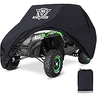 XYZCTEM UTV Cover with Heavy Duty Black Oxford Waterproof Material, 114" x 65" x 75" (290 165 190cm) Included Storage Bag. Pr
