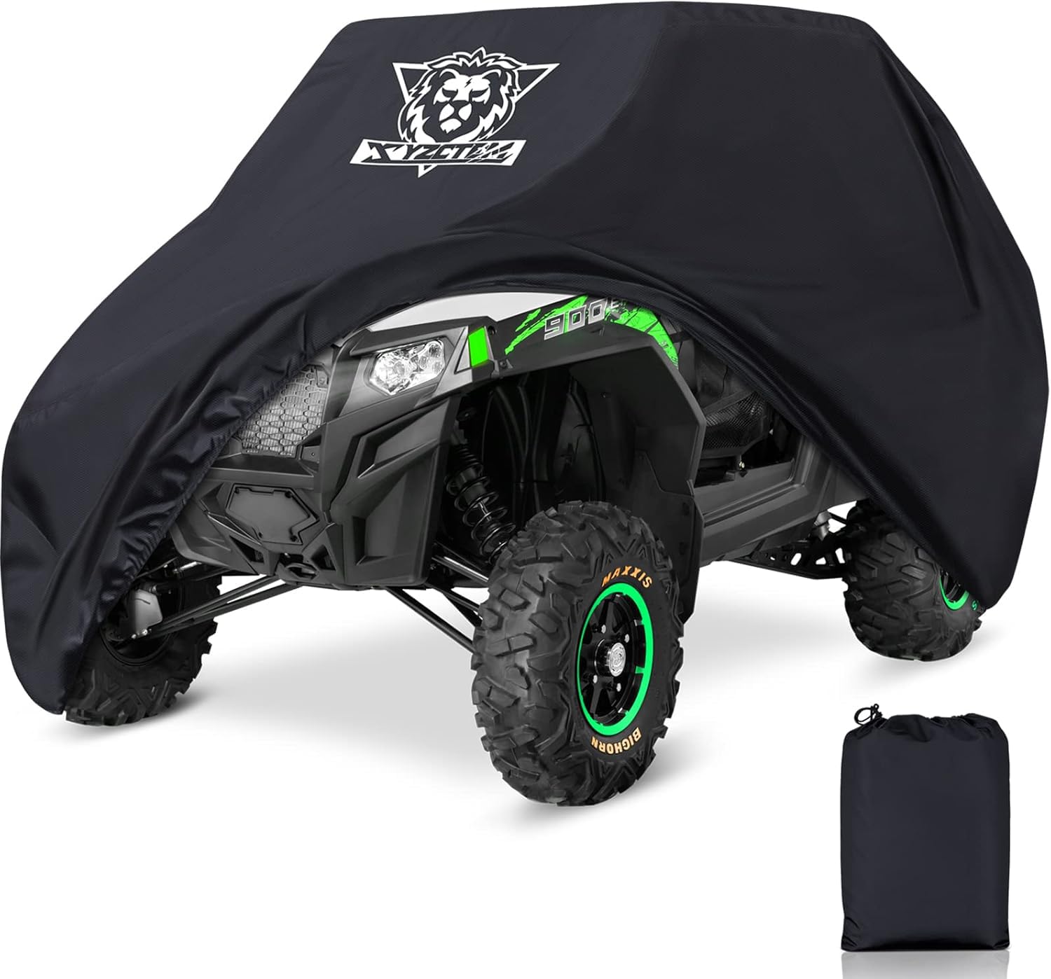 Photo 1 of XYZCTEM UTV Cover with Heavy Duty Black Oxford Waterproof Material, 114" x 65" x 75" (290 165 190cm) Included Storage Bag. Protects UTV From Rain, Hail, Dust, Snow, and Sun (2-3 Seater)