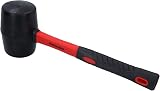 Toolzone 32oz Rubber Mallet Fibre Handle Red Black view 2