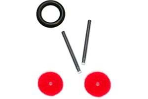 BEADY & CRAFTY 2 Pieces Metal Vintage Domestic Home Singer Sewing Machine Spool Pins + Bobbin Winder Tire + Red Felt Pad Thread Holder Domestic Home Sewing Machine Spare Part Fits 27 28 66 99 15 15-91 15-88 15-90