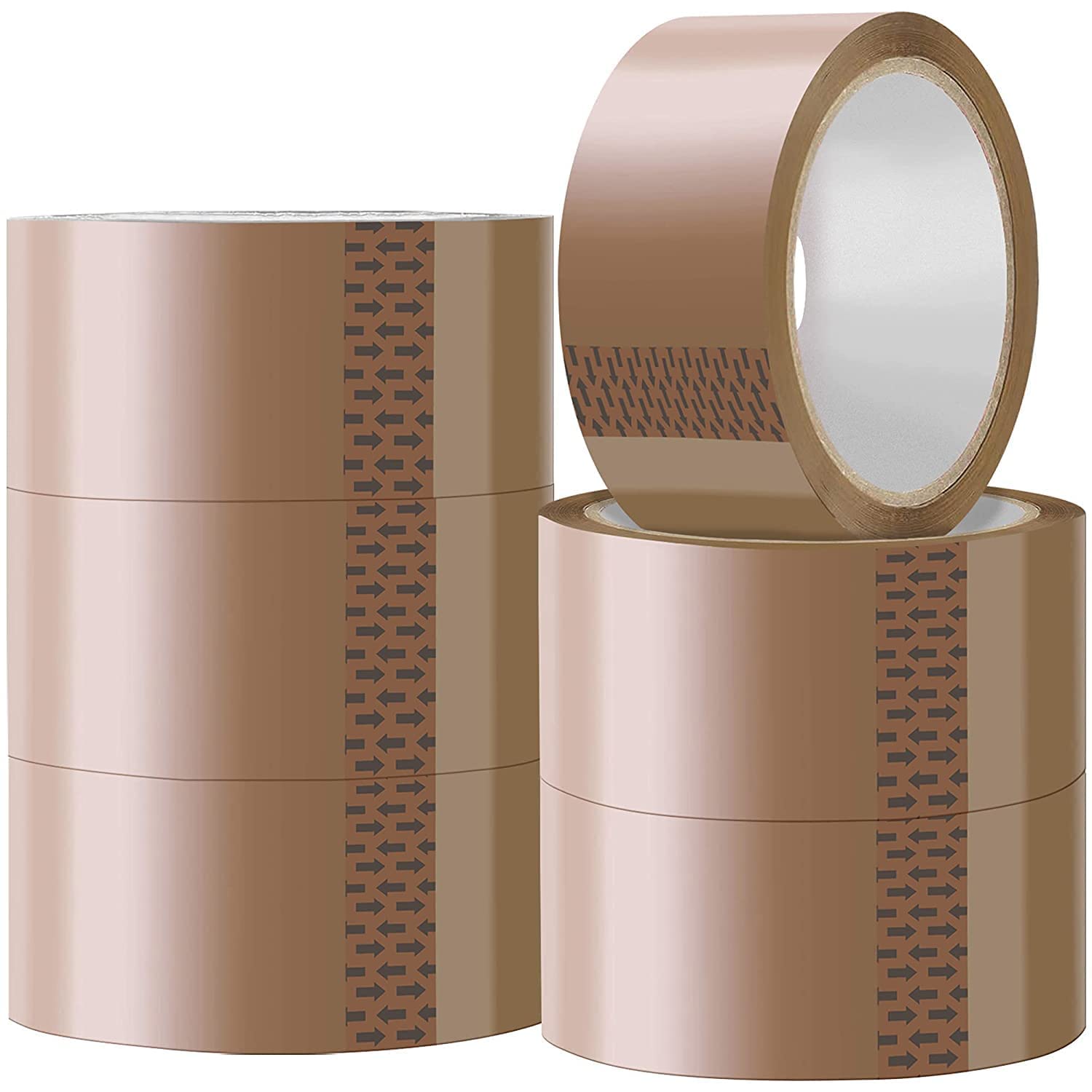KARAN KING® 6 Rolls General Purpose Packaging Tape All Purpose Adhesive Tape for Sealing Boxes and Parcels, FSC Certified Shipping Tape - Brown 48mm x 66m