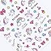 NICOLE DIARY 2 Sheets 3D Nail Stickers Unicorn Colorful Rainbow Star Heart Designed Manicure Nail Art Adhesive Transfer Sticker