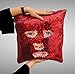 Nicolas Cage Sequin Pillow, Sequin Pillowcase, Two Color Pillow, Gift for her, Gift for him, Magic Pillow, Mermaid Pillow, Scales Pillow Cover, Funny Pillow (Cover Only)
