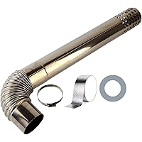 Vent Kit(Only applicable for 3 Inch) Stainless Steel Tankless Water Heater Vent Kit With Elbow,Compatible with CAMPLUX Ranein