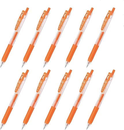 Amazon ゼブラ ジェルボールペン サラサクリップ 0 5 ネオンオレンジ 10本 B Jj15 Nor 文房具 オフィス用品 文房具 オフィス用品