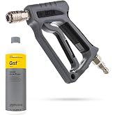 The Rag Company ULTRA H2O Spray Gun &amp; KCx Gentle Snow Foam Bundle | Universal 3/8" Connector and 1/4" Quick Disconnect | Rubberized Grip, Stainless Steel Internals, 360-Degree Swivel
