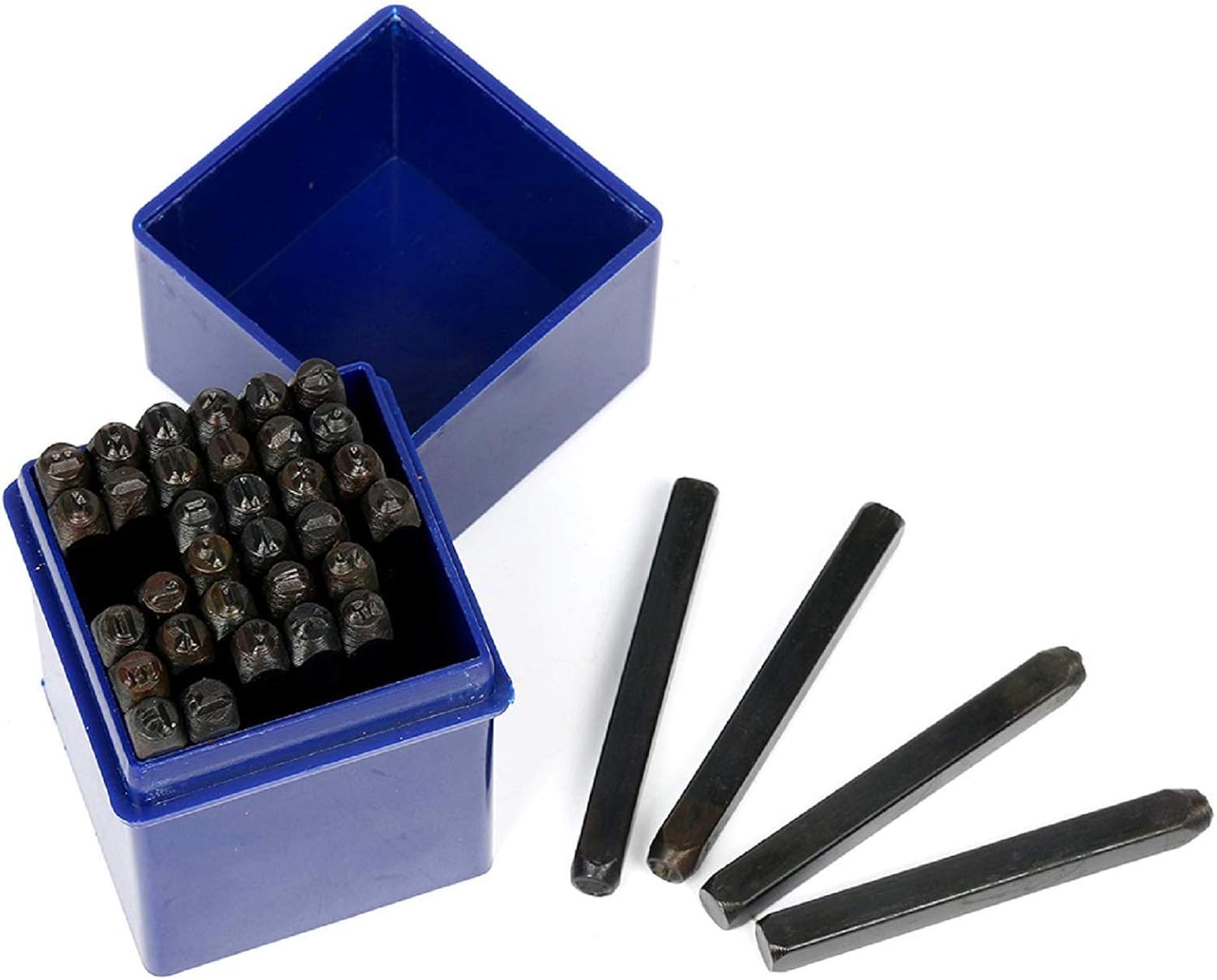 FreeTec 3mm Schlagbuchstaben Schlagzahlen 36-teilig Buchstaben Stempel Schlagstempel Satz