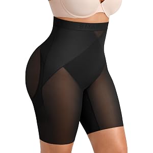 SHAPELLX Shapewear Shorts for Women Tummy Control Butt Lifting Body Shaper | High-waisted, X-shaped lower belly compression,a