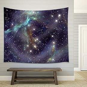 Colorful Space Star Nebula - Fabric Wall Tapestry Home Decor - 51x60 inches