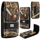 Samsung Galaxy Note 4, Note 3, Note 2 Camouflage Hunter Camo Design Magnetic Premium Deluxe PU Nylon Leather 360 Swivel Horizontal and Vertical Carrying Holster Belt Clip Loop Pouch Case Cover Fits Otterbox Defender Series and Lifeproof Cover on for Samsung Galaxy Note 4, Note 3, Note 2, Note 1, LG G4, LG G3, HTC One M9, HTC One M8