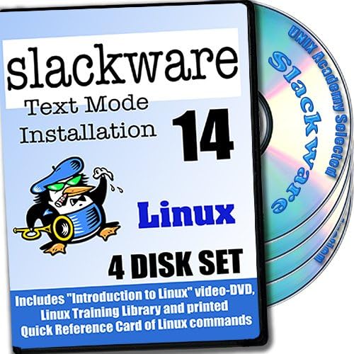 Slackware 13.37 Linux, 4-discs DVD Installation and Reference Set, Ed.2013
