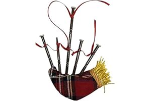 Broadway Gift Royal Stewart Tartan Plaid 5.1 inch Wood and Cloth Bagpipes