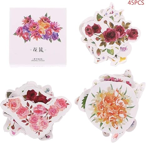 Amazon Com Ladaidra 45pcs Box Flowers Decorative Diy Diary