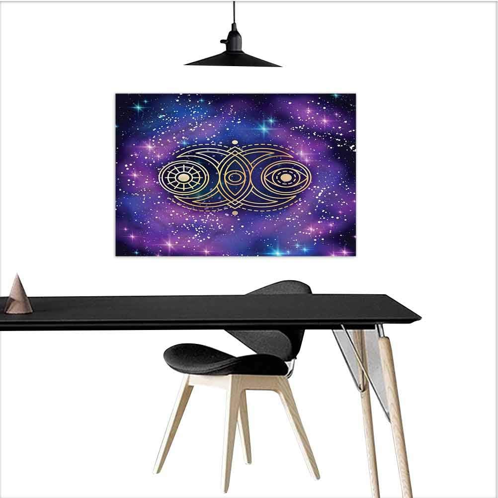 homecoco Sacred Geometry Kitchen Wall Decor Spiritual Icon Eye Bathroom Pictures Wall Decor W24 xL16 Inch