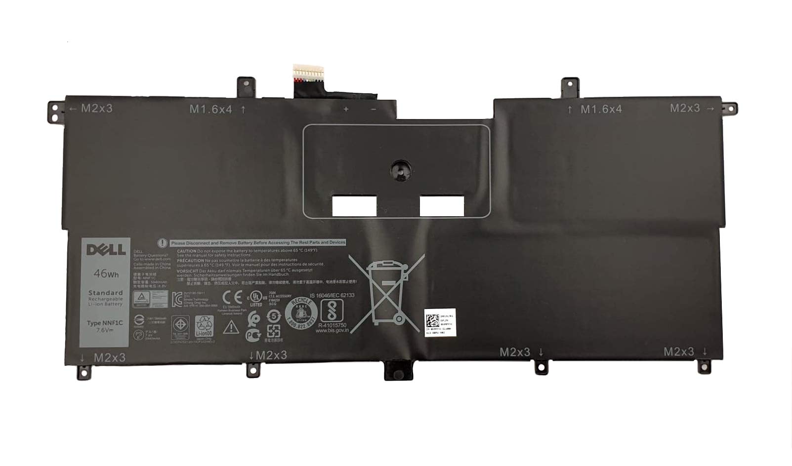Original Dell XPS 13 9365 Battery 46Wh Type NNF1C