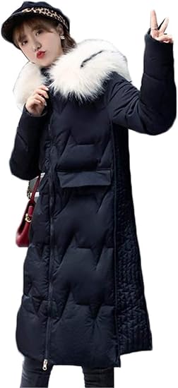 Amazon トナリ レディース ダウンコート 防寒着 フード付き 大きいファー ダウン ロング丈 厚手 コート 冬服 ダウンジャケット 防寒 シンプル オシャレ ファッション コート ジャケット 通販