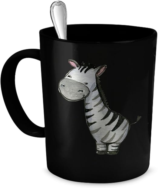 Amazon Com Zebra Coffee Mug Zebra Gift 11 Oz Black Kitchen Dining