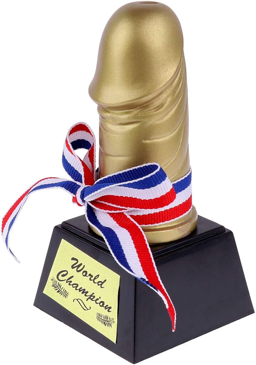 TiaoBug Trofeo Dorado Campeón Juguete Divertido de Bromas Adultos para
