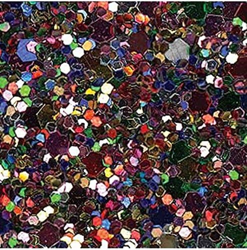 Chunky & Fine Glitter Fabric Sheets x 2 for Hair Bow Making templates and Other Crafts (Chunky - Kaleidoscope)