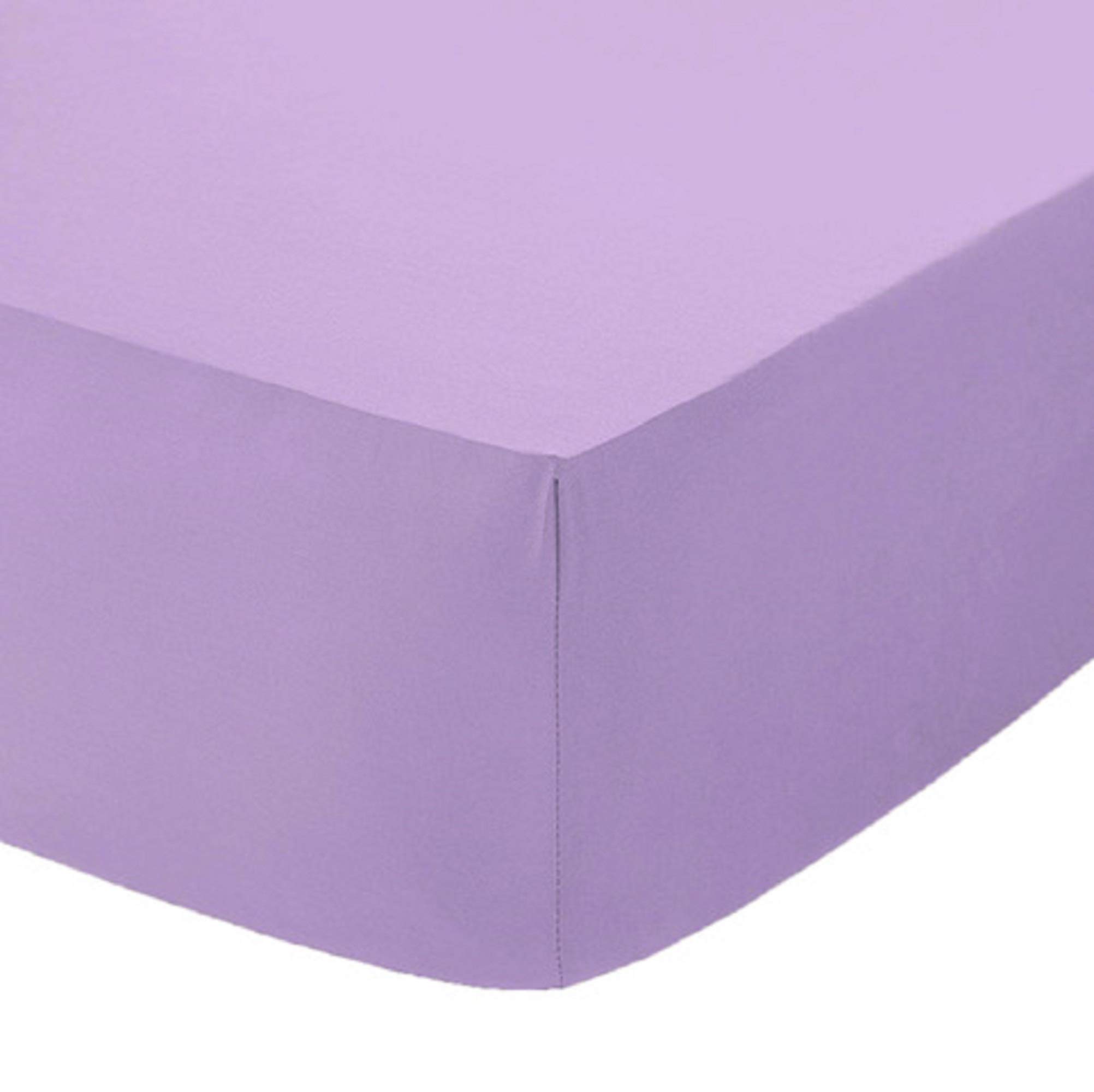 Comfy Nights polycotton fitted sheet Small Double/4Ft - Lilac — image 1