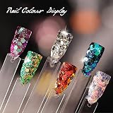Shakeel Clear Nail Swatch Sticks Fan Shape 50pk Practice Display Tips Metal Ring view 5
