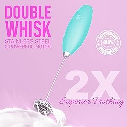 Zulay Kitchen Powerful Double Whisk Milk Frother