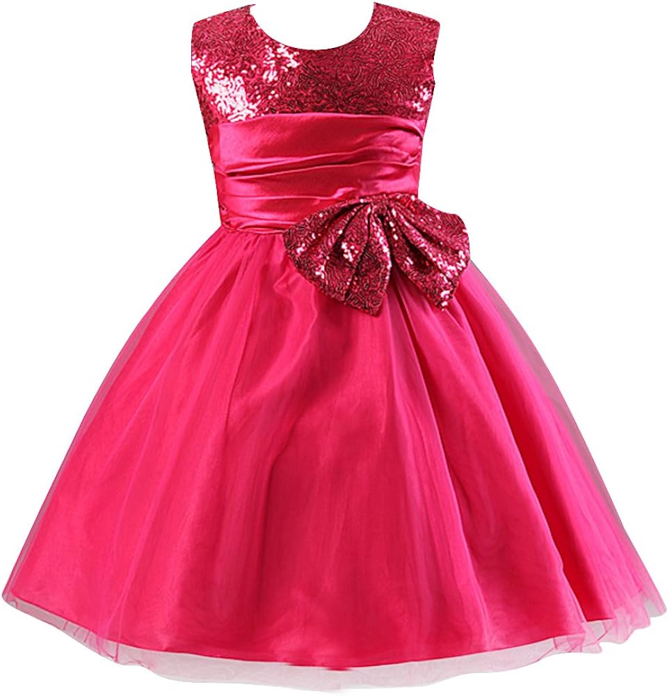 LPATTERN Little Girl Dress Kids Princess Sequins Party Dresses