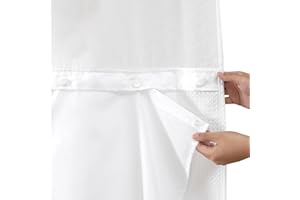 eachope 2 Pack Fabric Snap-in Shower Curtain Liner Replacement,Compatible with Hookless Shower Curtain with Snap in Liner, Removable & Water-Repellent,Machine Washable,70x54,White