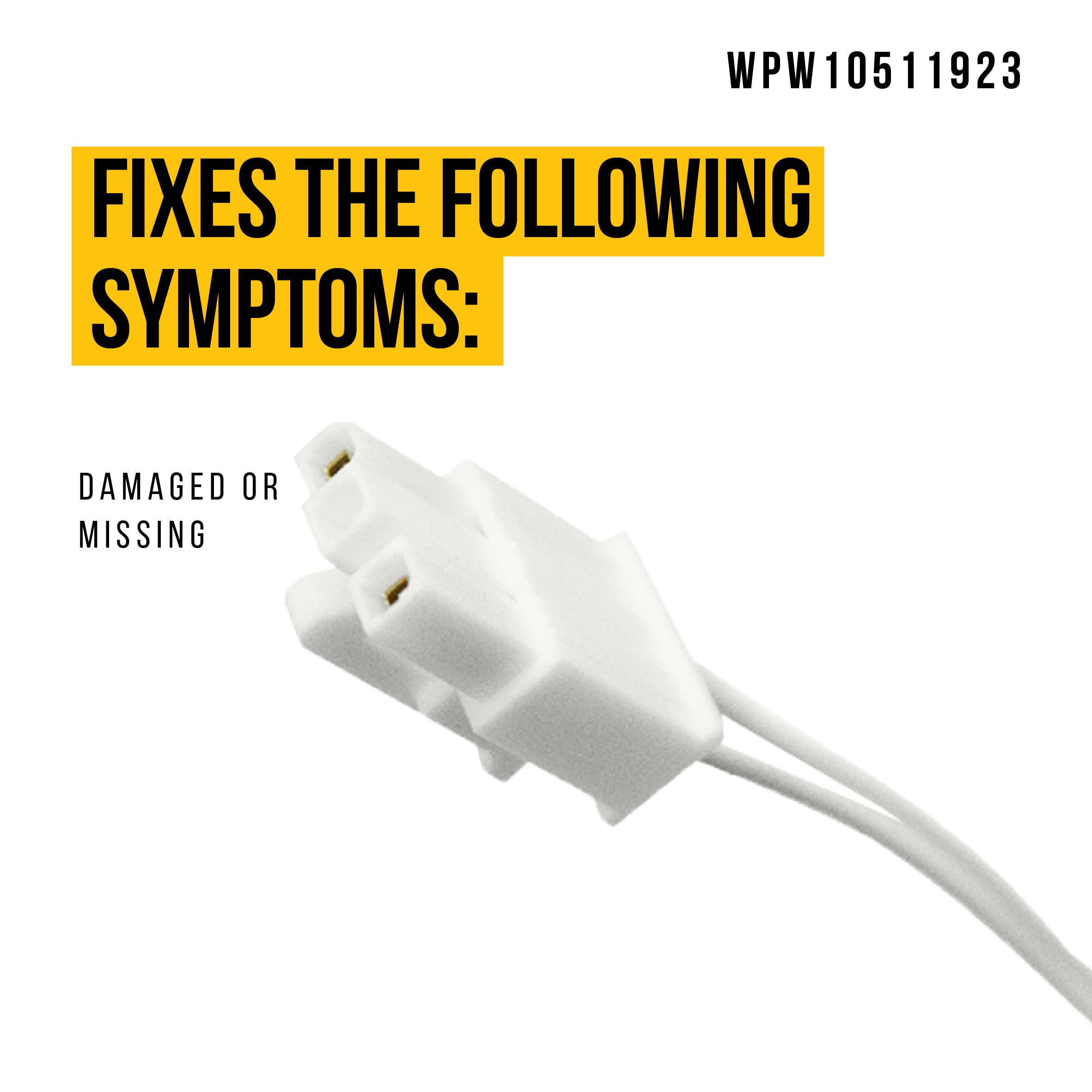 PartsBroz WPW10511923 Ice Maker Bin Temperature Sensor - Compatible With Whirlpool KitchenAid Kenmore Jenn-Air Ice Maker Refrigerator - Replaces AP6022509 W10511923 3021097 PS11755842