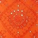 Eyes of India Embroidered Decorative Boho Throw Pillow Cover with Mirrors, Handmade Bohemian Accent Cushion Case for Sofa Couch Bedroom Living Room (Orange, 16