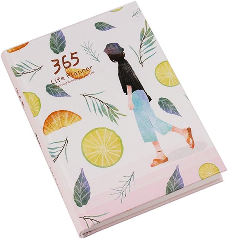 Creative Notebook Hard Cover 365 Days Yearly Monthly Daily Planner Organizer Cute Diary