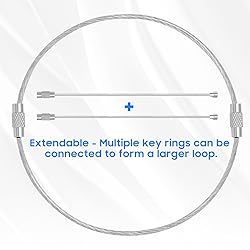 DFTOA-30 Pack 6 inch Extendable Wire Keychain