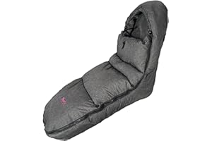 FUNLIFE German Designed Ultimate Protection Cozy Warm Waterproof Winter Baby Stroller Bunting Bag,Front Piece Removable,Multi-Function Good for 6-42M,Black