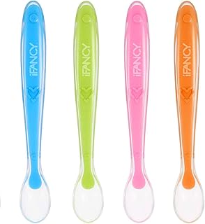 4 Babylöffel aus Silikon für Baby & Kleinkind - Extra Weich & BPA-frei - Breilöffel Löffel Fütterlöffel Flexibel Besteck Unterwegs Soft Säugling Beikost Esslöffel